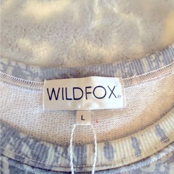 WILDFOX | Wildfox comfy sweatshirt Wetlands Sommers alligator print NWT size L - Picture 5 of 8